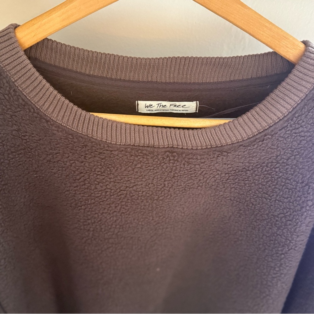 We The Free Dark Brown Crew Neck Sweater - Picture 2 of 5